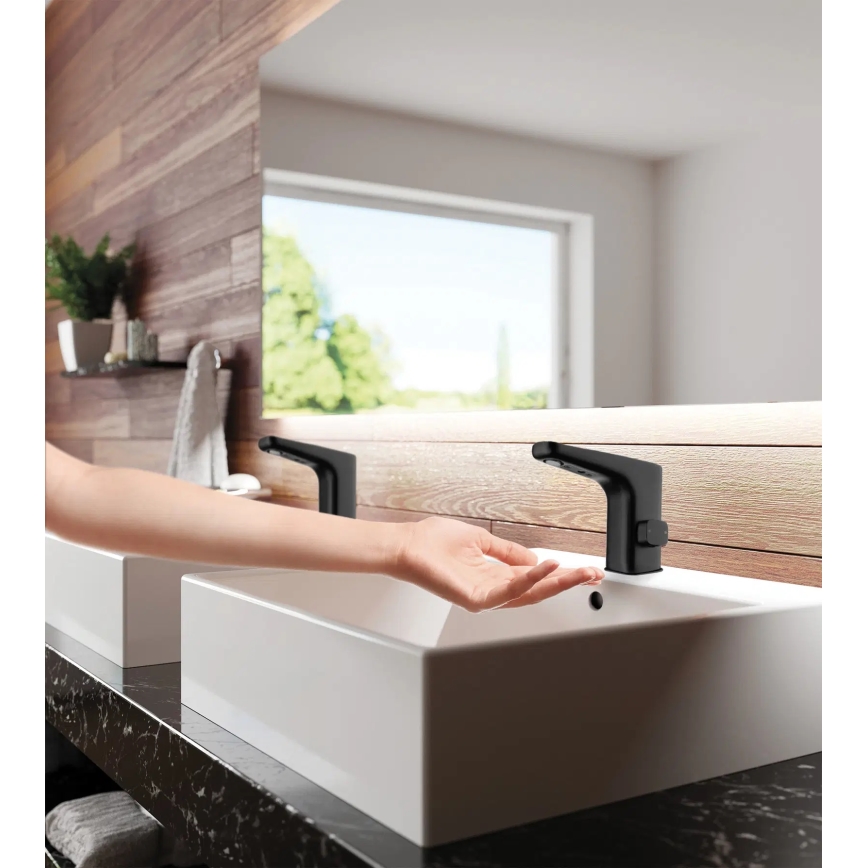 Deante BQH_N28V - Rubinetto touchless per lavabo HIACYNT 230/6V nero