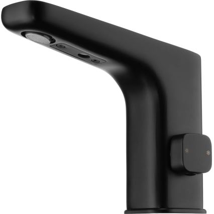 Deante BQH_N29V - Rubinetto per lavabo senza contatto con regolazione della temperatura HIACYNT 230/6V nero
