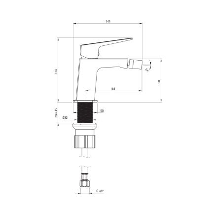 Deante BQL_030M - Mitigeur pour bidet BLUR chromé brillant