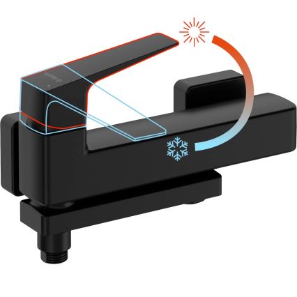Deante BQL_N12M - Miscelatore per vasca pieghevole BLUR nero