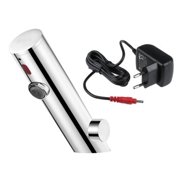 Deante BQR_P29V - Rubinetto per lavabo touchless con regolazione della temperatura SENSE 230/6V acciaio lucido