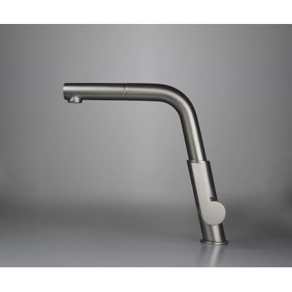 Deante BQS_D73M - Miscelatore da cucina con doccetta estraibile SILIA titanio
