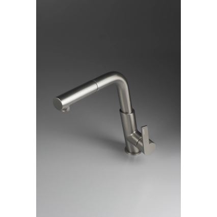 Deante BQS_D73M - Miscelatore da cucina con doccetta estraibile SILIA titanio