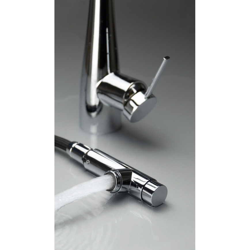 Deante BRE_075M - Rubinetto lavello con doccetta estraibile ERIDAN cromo lucido