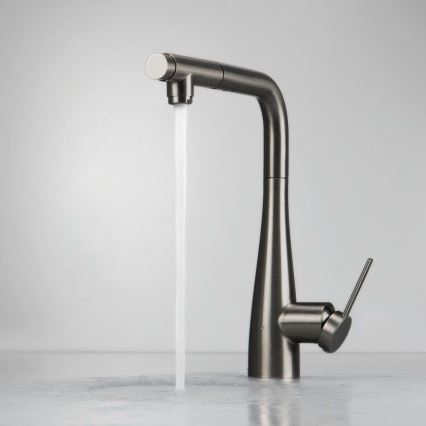 Deante BRE_D75M - Rubinetto lavello con doccetta estraibile ERIDAN titanio
