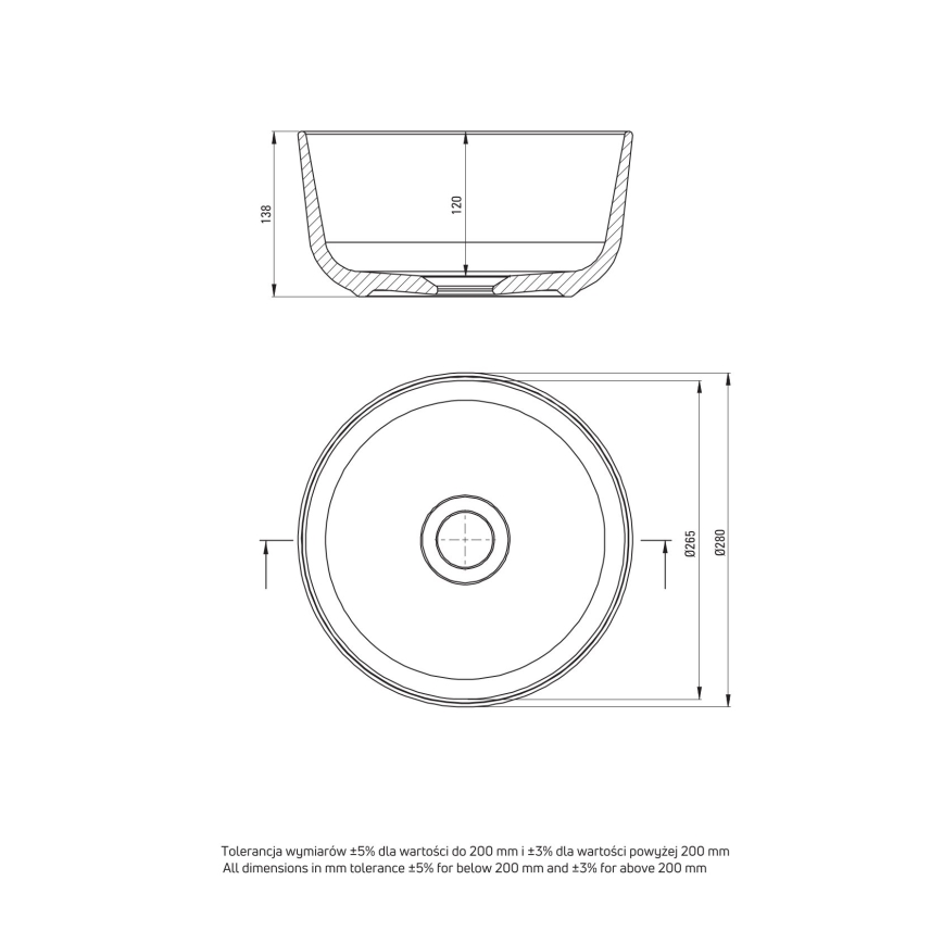Deante CDJ_6U2S - Vasque à poser JASMIN d. 28 cm céramique/blanc