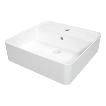 Deante CGS_6U4B - Lavabo à poser avec trou pour robinet SQUARE 42x42 cm céramique/blanc