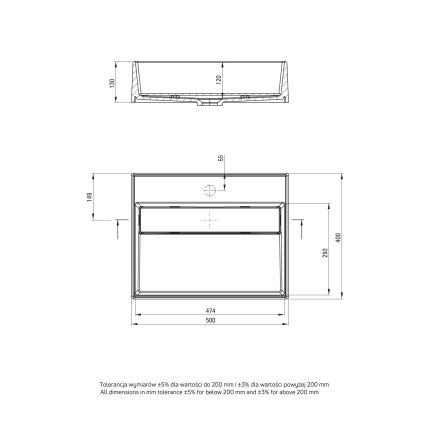 Deante CQR_NU5M - Lavabo à poser CORREO 40x50 cm granit/noir