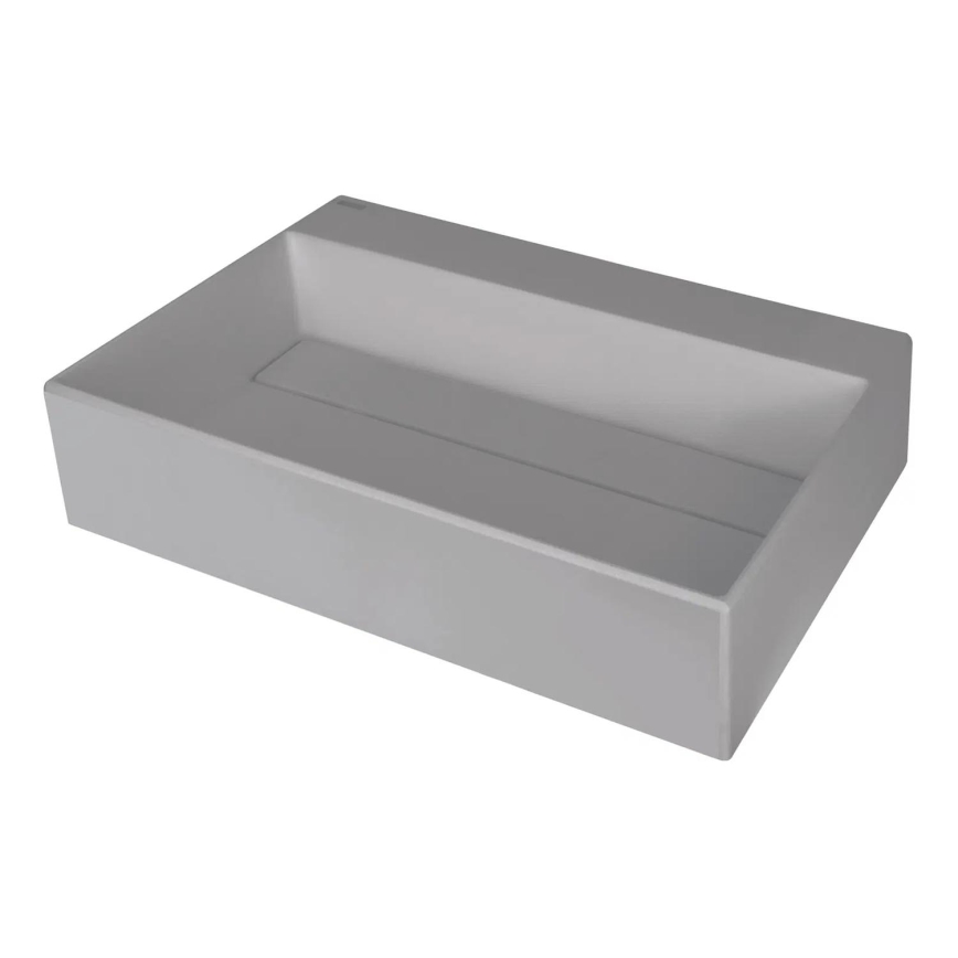 Deante CQR_SU6M - Lavandino da appoggio CORREO 40x60cm granito/grigio metallico