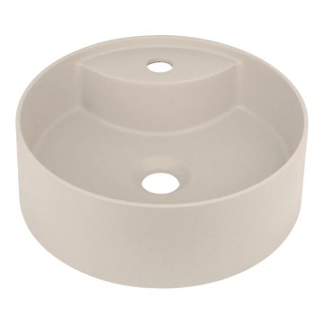 Deante CQS_5U4B - Lavabo à poser avec trou pour robinet SILIA Ø 36 cm granit/beige