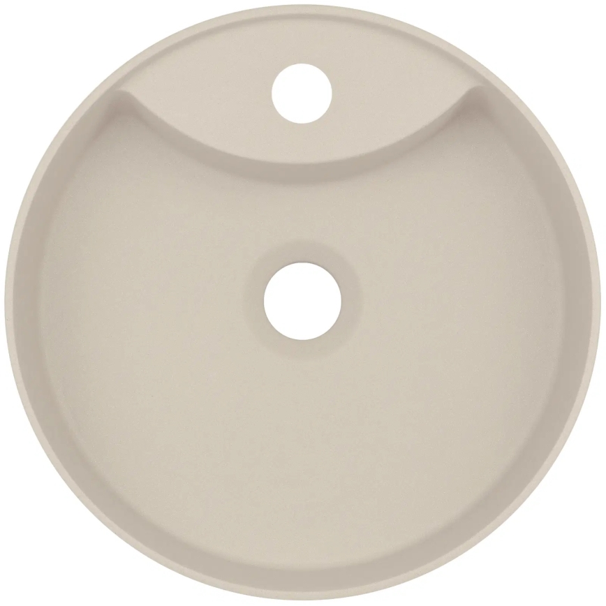 Deante CQS_5U4B - Lavandino da appoggio con un tap hole SILIA diametro 36 cm granito/beige