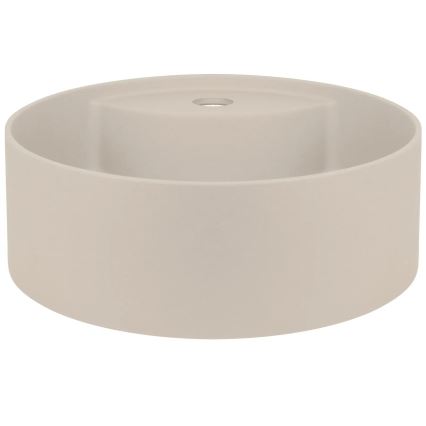 Deante CQS_5U4B - Lavandino da appoggio con un tap hole SILIA diametro 36 cm granito/beige