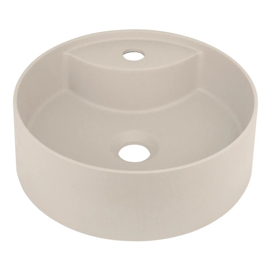 Deante CQS_5U4B - Lavandino da appoggio con un tap hole SILIA diametro 36 cm granito/beige