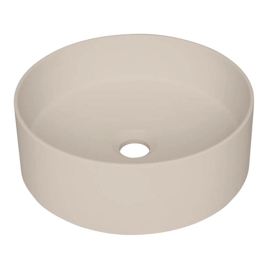 Deante CQS_5U4S - Vasque à poser SILIA d. 36 cm granit/beige