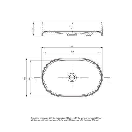 Deante CQS_5U6S - Lavandino da appoggio SILIA 35x55 cm granito/beige