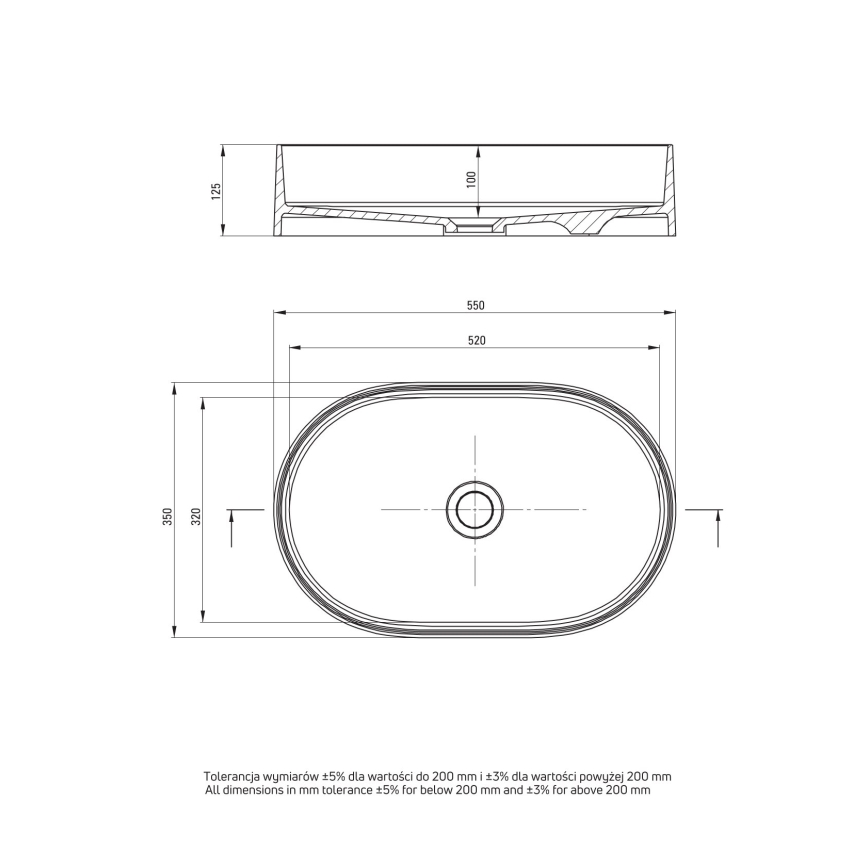 Deante CQS_5U6S - Lavandino da appoggio SILIA 35x55 cm granito/beige