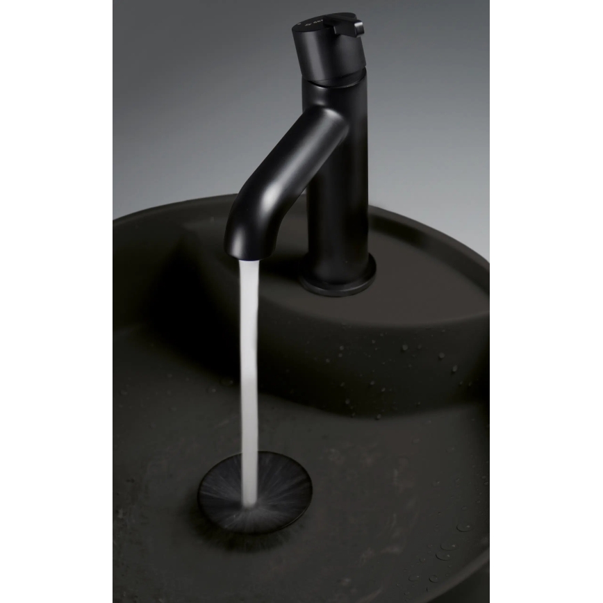 Deante CQS_NU4B - Vasque à poser SILIA avec percement pour robinet Ø 36 cm granite/noir
