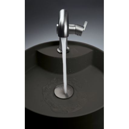 Deante CQS_NU4B - Vasque à poser SILIA avec percement pour robinet Ø 36 cm granite/noir