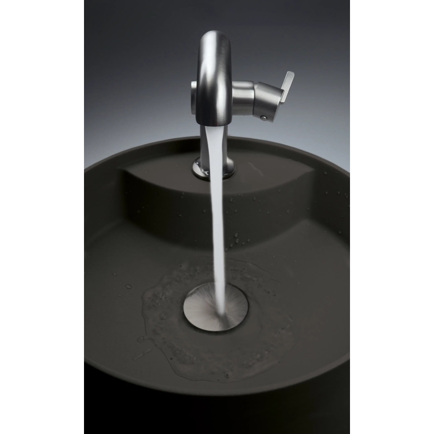 Deante CQS_NU4B - Vasque à poser SILIA avec percement pour robinet Ø 36 cm granite/noir