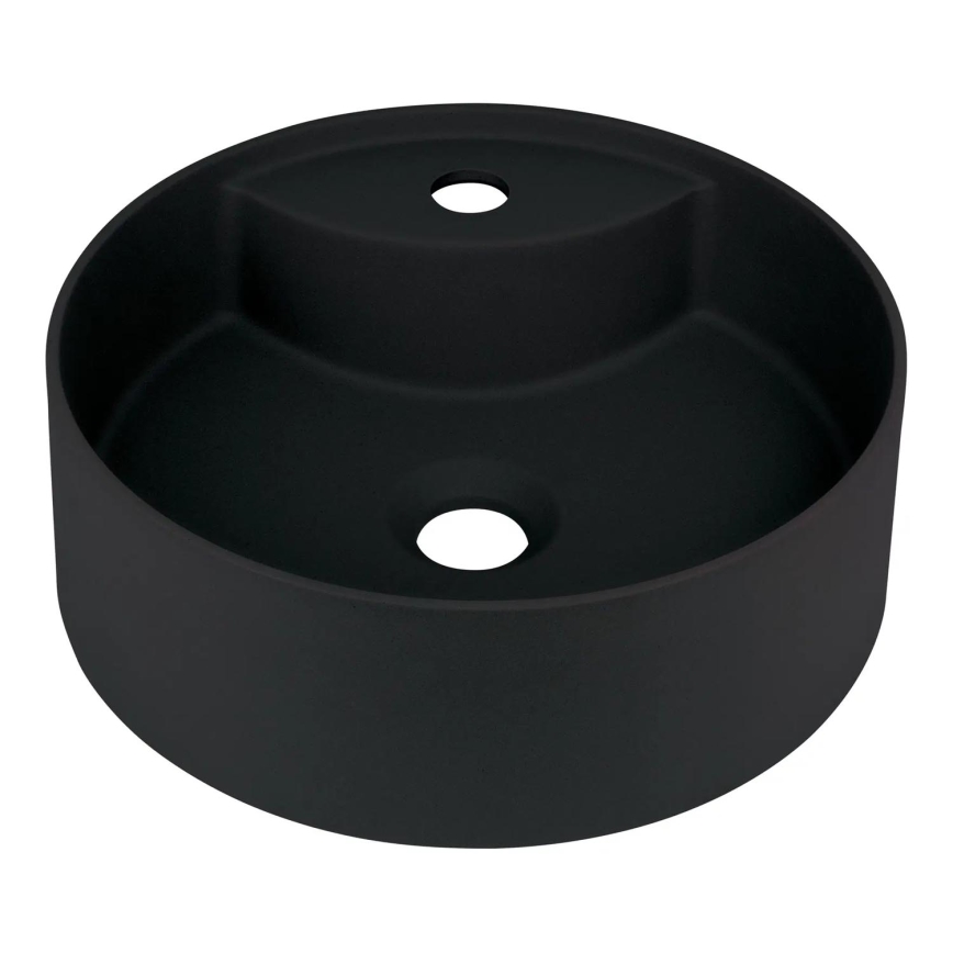 Deante CQS_NU4B - Vasque à poser SILIA avec percement pour robinet Ø 36 cm granite/noir