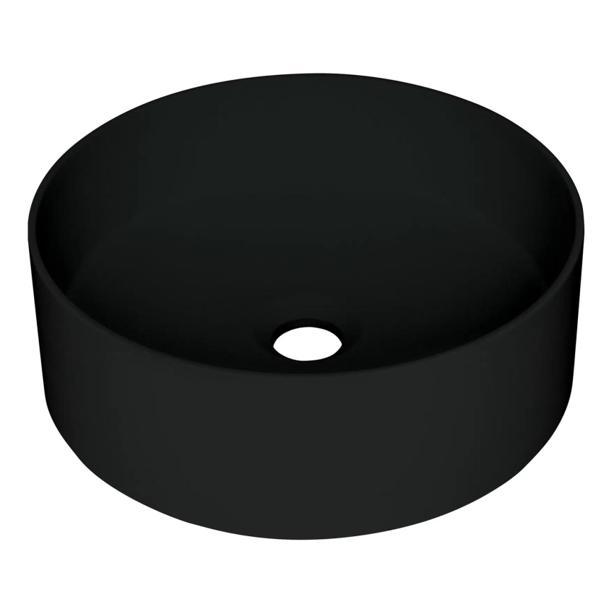 Deante CQS_NU4S - Vasque à poser SILIA Ø 36 cm granit/noir