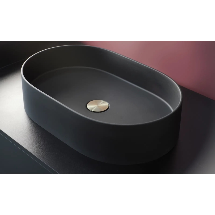 Deante CQS_NU6S - Lavabo da appoggio SILIA 35x55 cm granito/nero