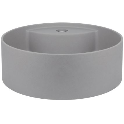 Deante CQS_SU4B - Lavabo à poser sur plan SILIA avec perçage pour robinet Ø 36 cm, granit/gris métallisé
