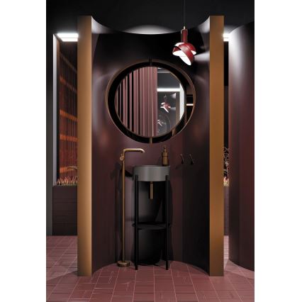 Deante CQS_SU4S - Lavabo da appoggio SILIA diam. 36 cm granito/grigio metallico