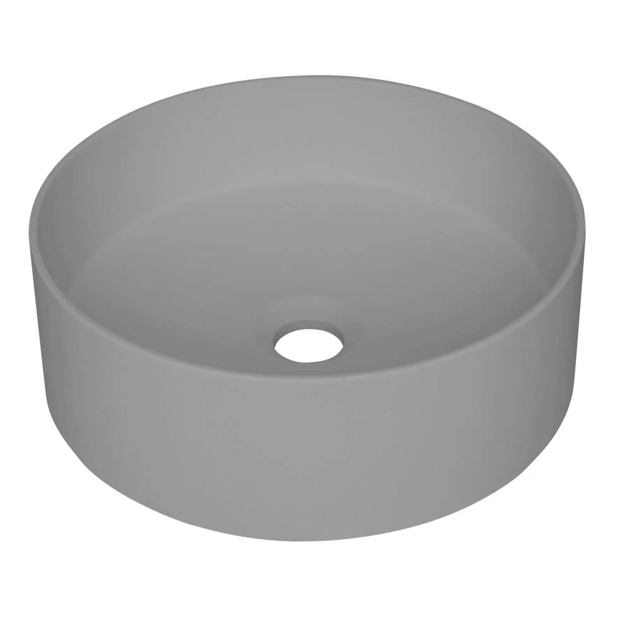 Deante CQS_SU4S - Vasque à poser SILIA Ø 36 cm granite/gris métallisé