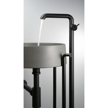 Deante CQS_SU4S - Vasque à poser SILIA Ø 36 cm granite/gris métallisé