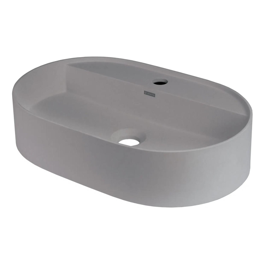 Deante CQS_SU6B - Lavabo à poser avec perçage pour mitigeur SILIA 35x55cm granit/gris métallisé