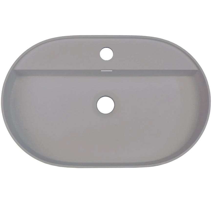 Deante CQS_SU6B - Lavabo à poser avec perçage pour mitigeur SILIA 35x55cm granit/gris métallisé