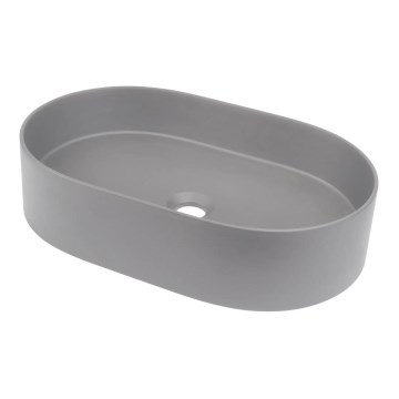 Deante CQS_SU6S - Aufsatzwaschbecken SILIA 35x55 cm Granit/metallicgrau