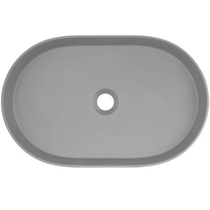 Deante CQS_SU6S - Aufsatzwaschbecken SILIA 35x55 cm Granit/metallicgrau