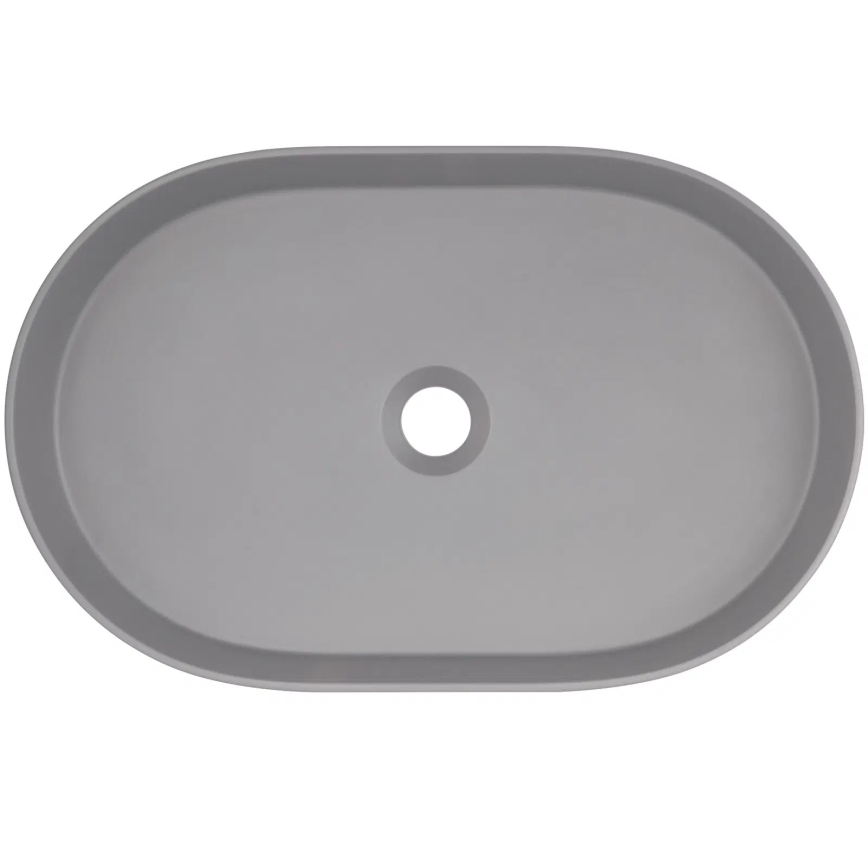 Deante CQS_SU6S - Aufsatzwaschbecken SILIA 35x55 cm Granit/metallicgrau