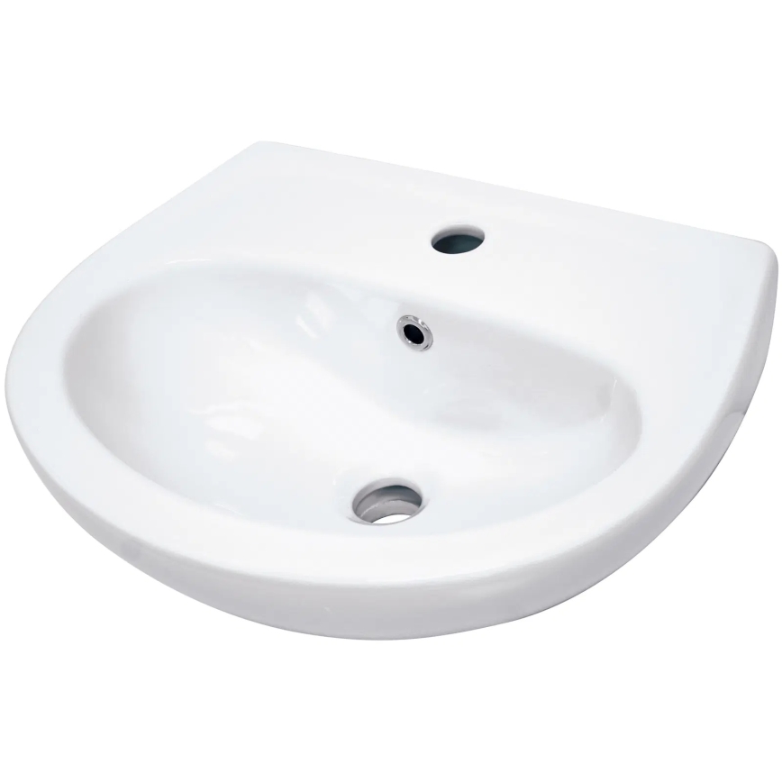Deante - Lavabo sospeso JASMIN 45,7x36,4 + miscelatore per lavabo LEMON
