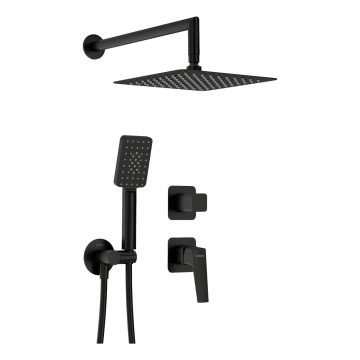 Deante NQL_N9YK - Duschset mit Unterputz-Armatur BLUR, schwarz