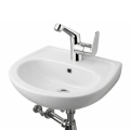 Deante - Wandhängendes Waschbecken JASMIN 45,7x36,4 + Waschtischarmatur LEMON