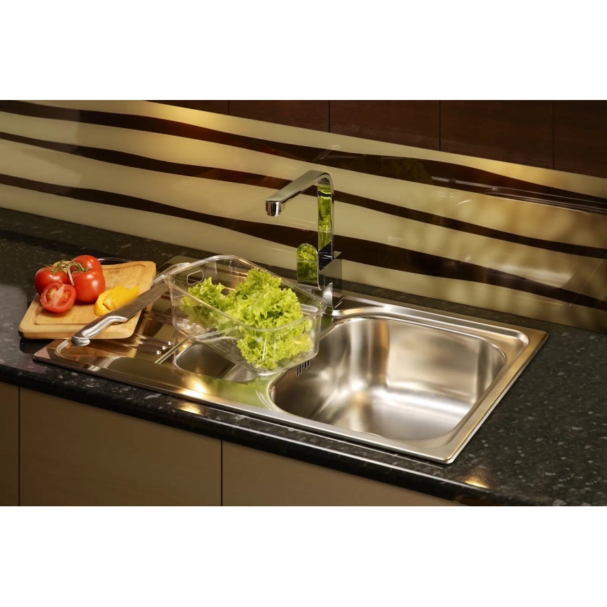Deante ZEX_0113 - Lavello della cucina XYLO 43,5x78 cm raso