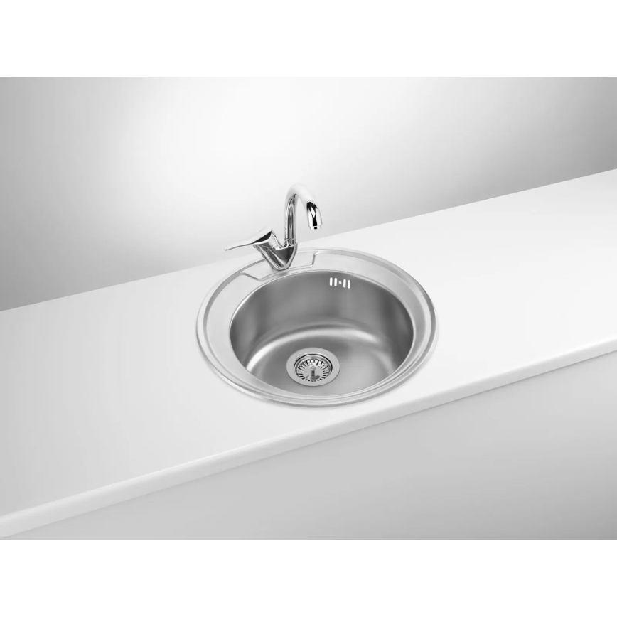 Deante ZHC_0813 - Lavello della cucina TWIST diametro 49 cm raso