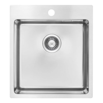 Deante ZPO_010A - Lavello della cucina OLFATO 50,5x45 cm pettinato acciaio