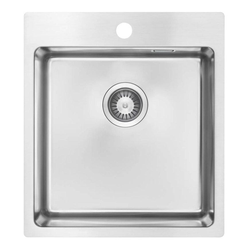 Deante ZPO_010A - Lavello della cucina OLFATO 50,5x45 cm pettinato acciaio
