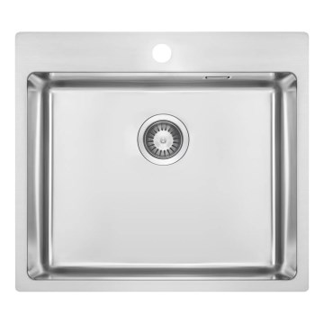 Deante ZPO_010B - Lavello della cucina OLFATO 50,5x55 cm pettinato acciaio
