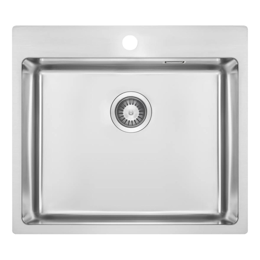 Deante ZPO_010B - Lavello della cucina OLFATO 50,5x55 cm pettinato acciaio