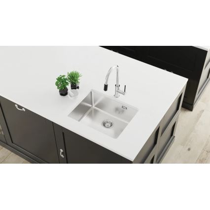 Deante ZPO_010B - Lavello della cucina OLFATO 50,5x55 cm pettinato acciaio