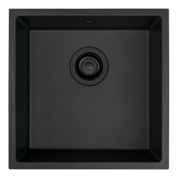Deante ZQA_N10A - Lavello della cucina CORDA 44x44 cm granito/nero