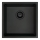 Deante ZQA_N10A - Lavello della cucina CORDA 44x44 cm granito/nero