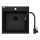 Deante ZQJNN103 - Évier de cuisine EVORA 50x50 cm + robinet d'évier avec bras flexible granit/noir