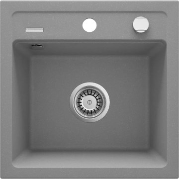 Deante ZQZ_S103 - Küchenspüle ZORBA 44x44 cm Granit/metallisch grau