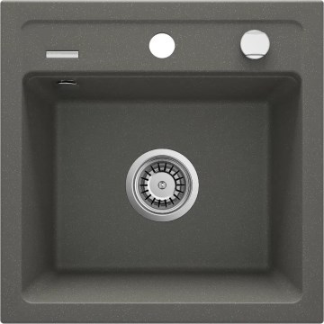 Deante ZQZ_T103 - Küchenspüle ZORBA 44x44 cm Granit/Anthrazit